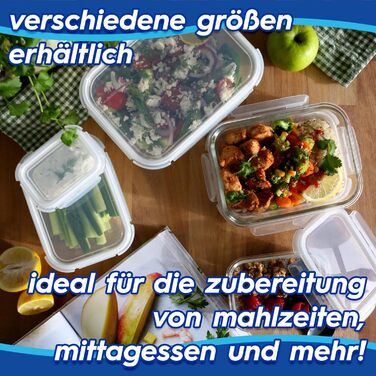 Набір скляних контейнерів для зберігання продуктів Harbour Housewares - 10 шт. з кришками (2 розміри)