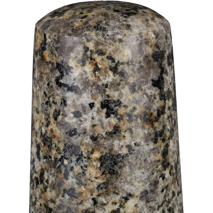 Ступка гранітна Relaxdays з товкачиком, 500 мл, для спецій та трав, полірована, темно-сіра (14,5x14,5 см)