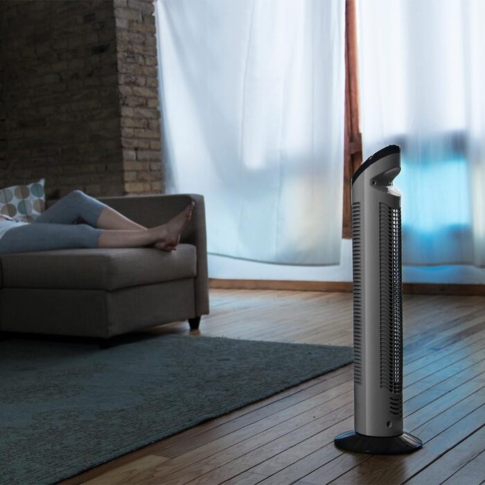 Турбовентилятор Cecotec EnergySilence 9090 Skyline, 76 см, білий, висота 30 дюймів, ручне керування