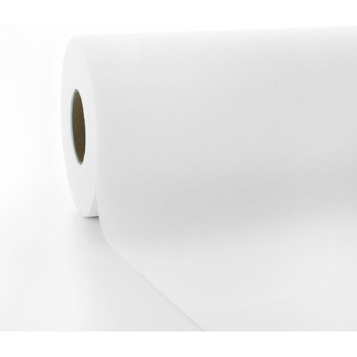 serviettendirekt.de EVERYTHING FOR THE LAID TABLE Airlaid Tablecloth Roll, 118 cm x 25 m 1 piece/roll Roll goods Tablecloth Table linen Meterware on a roll (White)