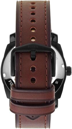 Годинник Fossil Machine для чоловіків: кварцовий, з датою, 42 мм, коричневий (з нержавіючої сталі або шкіряним ремінцем)
