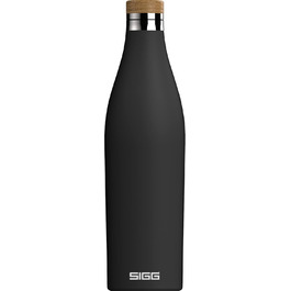 Термобутилка SIGG Meridian, герметична, подвійні стінки з нержавіючої сталі 18/8, бамбукова кришка, BPA і пластику немає, об’єм 0,5/0,7 л