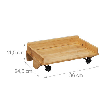 Bamboo Bedside Table with Clamp
