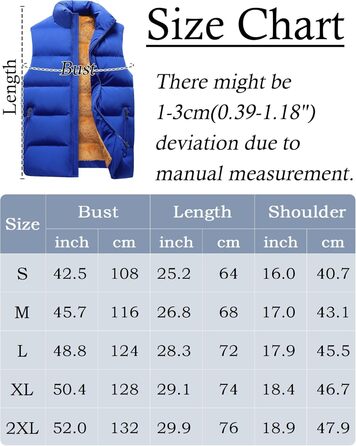 Чоловічий зимовий жилет AIEOE з утеплювачем, степване пошиття, жилет без рукавів, синій, розмір XL
