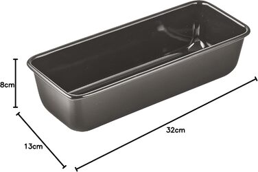 Dr. Oetker Kastenform 30 cm EXCLUSIVE, cake tin for juicy cakes and hearty breads, loaf tin with enamel sealing (color: Grey-Brown/Crème), quantity: 1 piece