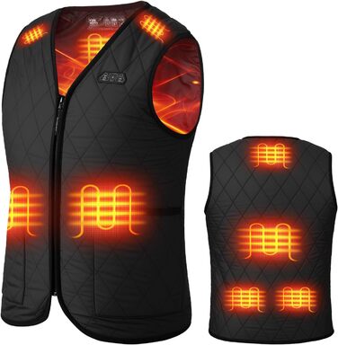 Електрична гріюча жилетка KEMIMOTO для жінок з 8 зонами нагріву, 3 режими, USB, для мотоцикла, відпочинку, катання на лижах, XL