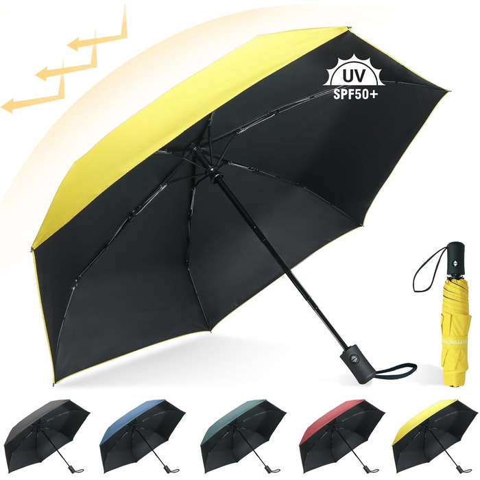 Компактний туристичний парасолька Herreicher з автоматичним відкриванням - легкий, складаний, портативний, з UV-захистом, для чоловіків та жінок (Gleb)