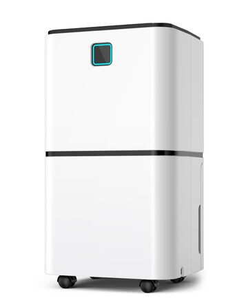 Електричний осушувач повітря 12л/24г з сенсорним керуванням, дисплеєм 3 кольорів та таймером 24г. Ідеальний для квартири, швидкого сушіння білизни, ванної кімнати та підвалу. Білий, 12л