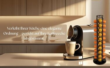 Тримач для капсул Nespresso Alpenature, органайзер для кавових капсул, чорний, з антиковзким дном
