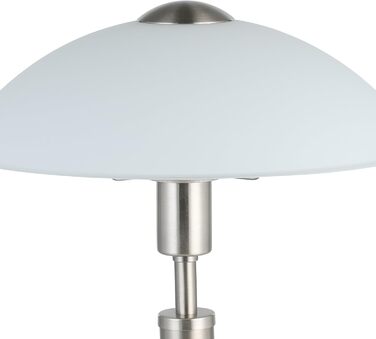 Настільна лампа EGLO Solo 1 з регулюванням яскравості, сталь, скло сатинове біле, патрон E14