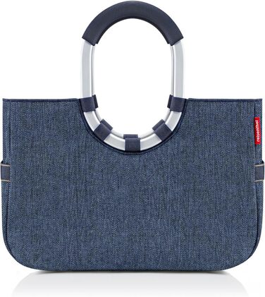 Reisenthel Loopshopper-OS4113 Bag Herringbone dark blue M