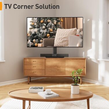 Підставка для телевізора Perlegear: поворотна, для OLED/LCD/LED, 26-60 дюймів, до 40 кг, VESA 400x400 мм, регулювання висоти