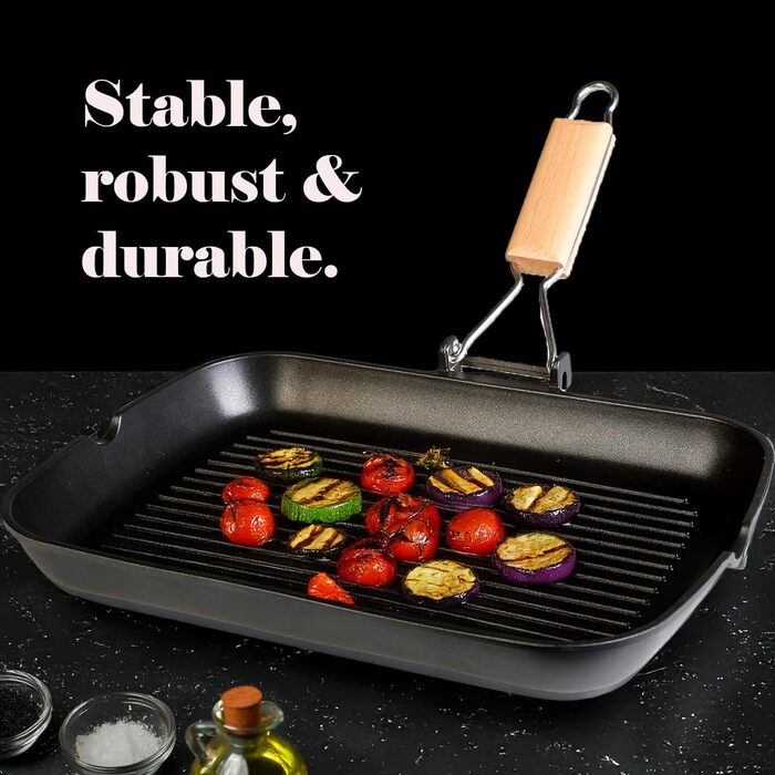 Сковорода-гриль Wecook! Ecochef алюмінієва антипригарна 34x24 см