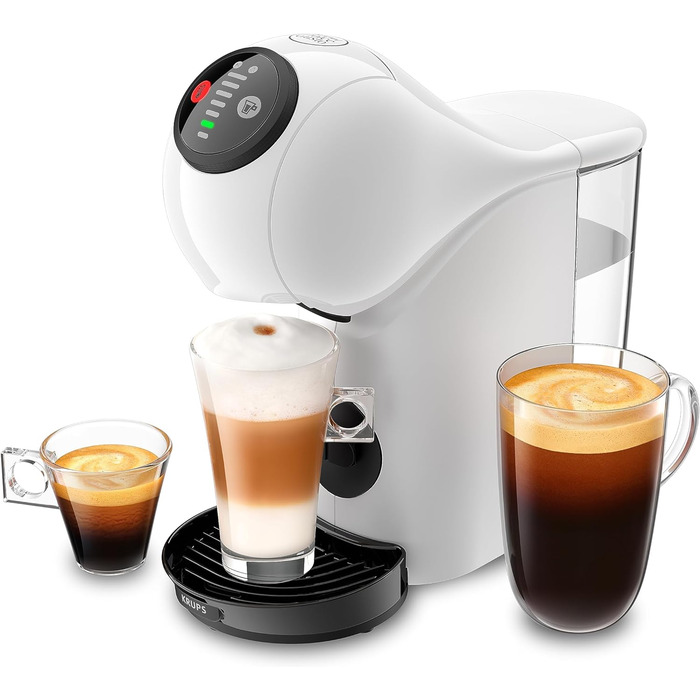 Кавова капсульна машина NESCAFÉ Dolce Gusto Genio S KRUPS, 15 бар, компактна, біла, авто-вимкнення, понад 30 напоїв