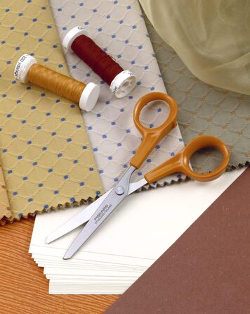 Ножиці Fiskars Classic для хобі, 13 см, для правшів і лівшів, нержавіюча сталь, пластикові ручки, помаранчеві