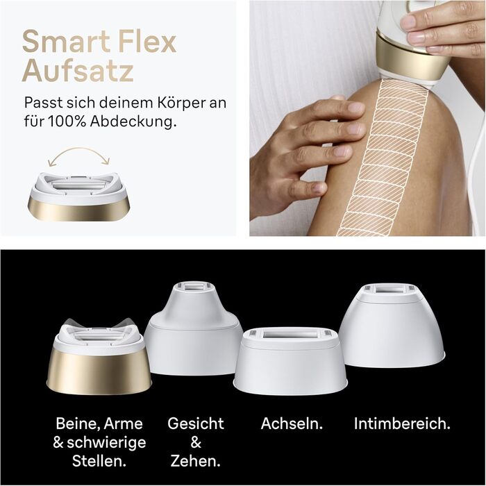 Braun Silk·expert Pro 5 IPL епілятор для безболісної епіляції вдома – білий/золотий (PL5442) + чохол, бритва Gillette Venus та 4 насадки. Зроблено в Німеччині