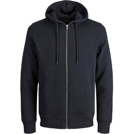 Куртка Jack & Jones Plus Size з капюшоном, чорна, 6XL