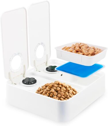 Автоматичний дозатор корму для котів та собак ALL FOR PAWS з таймером, для сухого та вологого корму, миється в посудомийній машині