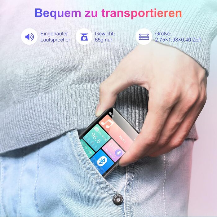 MP3-плеєр Oilsky 128GB Bluetooth 5.4 з екраном 2.4