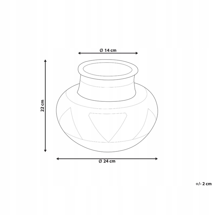 Ваза Beliani з пластику, 24 x 22 см