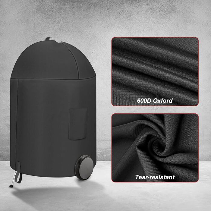 Водонепроникний чохол для гриля Weber Master Touch 57 см, 600D Оксфорд, газовий гриль, захисна накриття для барбекю (63x88 см), вітрозахисний
