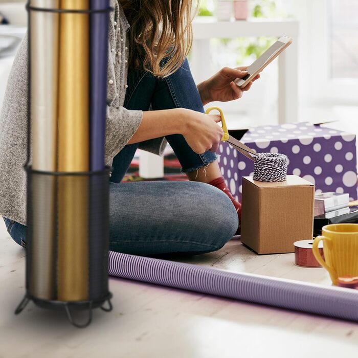 Стійка для парасоль - Relaxdays, металева, кругла, чорна, 52,5 x 16 см