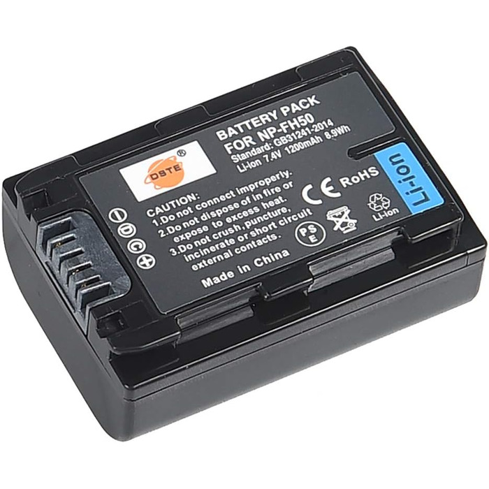 Акумулятор DSTE NP-FH50 Li-Ion (2 шт.) та Micro USB зарядний пристрій для Sony DSLR/DSC/HDR