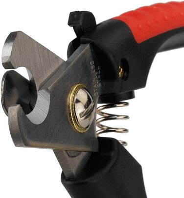 Ножиці для обрізання кігтів собак Ferplast з обмежувачем та запобіжним замком, зручна та безпечна доглядова інструмент, неслизька ручка, розмір M