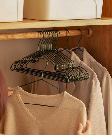 20-Piece Set of High-End Titanium Gray Aluminum Hangers, 41cm Ultra-Smooth Hangers, Durable Metal Hangers, Aluminum Alloy Hangers, Clothes Rack