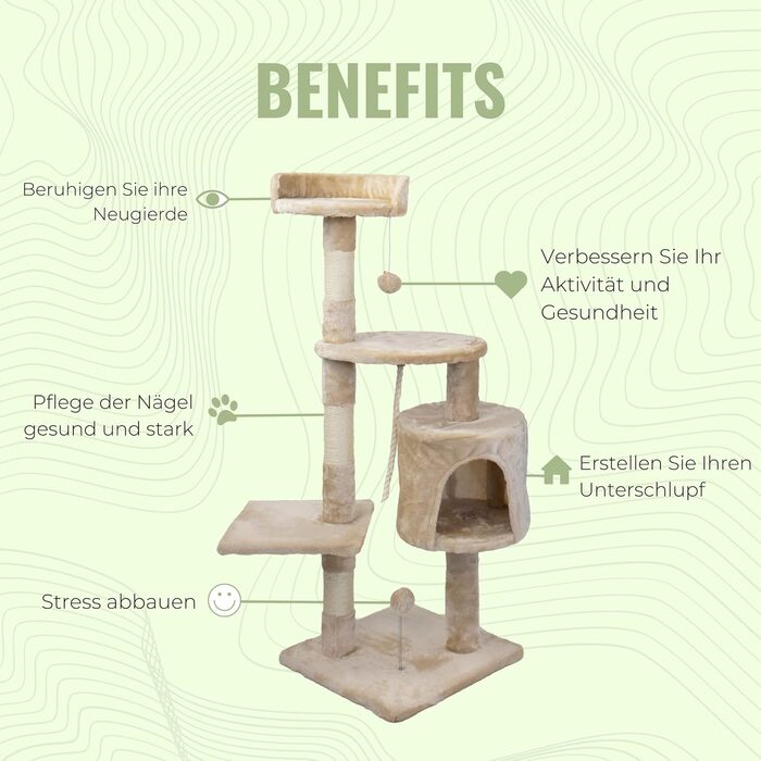 Дряпальня для котів Mobiclinic® Pets Silvestre, середня, сіро-бежева