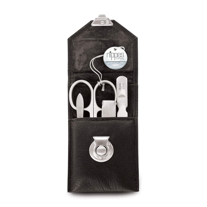 Набір для манікюру Nippes Solingen Locks, 7 шт., нержавіюча сталь, шкіряний етикет, збірний (4 шт.), Німеччина