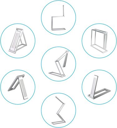 LED лампа настільна ELZO з регулюванням яскравості та гнучкою ніжкою, срібна