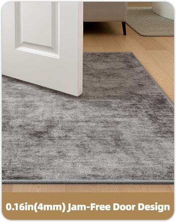 Килимок для дому COLOR&GEOMETRY 60x90 см з неслизьким покриттям TPE, сірий. Можливість прання.