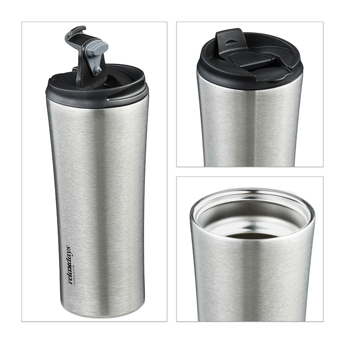 Relaxdays Stainless Steel Thermobecher 400ml
