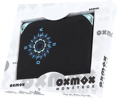 Гаманець Oxmox Cryptan Windrose Print, бірюзово-чорний