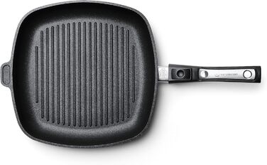 Гриль-сковорода індукційна 28x28 см, ручний огляд якості (Німеччина) | Для всіх типів плит | Знімний руків'я | Рівномірний нагрів | Легке очищення