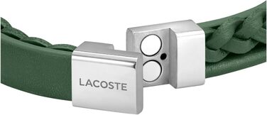 Браслет Lacoste Fusion для чоловіків: шкіряний браслет (зелений) з гравіюванням з нержавіючої сталі