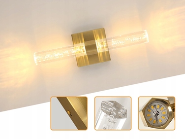 Настінний світильник Goeco жовтий, інтегроване LED-освітлення, 12 Вт
