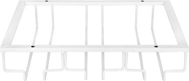 Підставка для келихів вина QWORK® - 2 шт. (3 ряди, білий метал) для кухні та бару