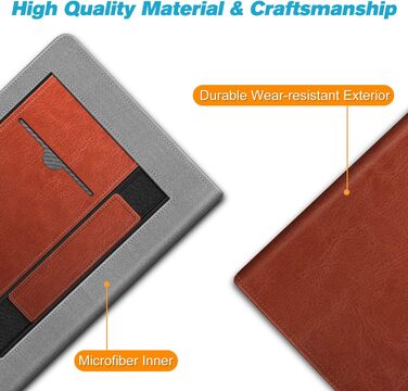 Чохол Fintie для Pocketbook Touch HD 3 / Touch Lux 5/4 / Basic Lux 4/3/2 та Pocketbook Color: з підставкою, кишенями, петлею та авто-ввімкненням/вимиканням (Колір: Z - Sattelbraun)