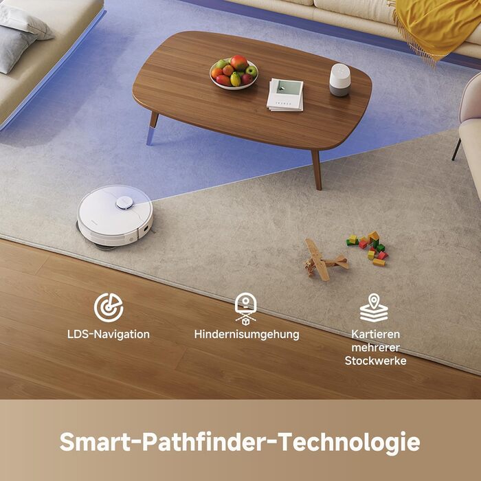 Робот-пилосос Dreame L10s Pro Gen3: потужність 13000 Pa, DuoBrush для шерсті тварин, суха та волога прибирання, LDS-навігація, 5200 mAh