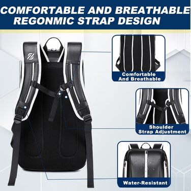 TILDOSAC Tennis Bag - Large Sports Bag for Tennis, Padel, Pickleball - Men & Women - Shoe Compartment, Laptop Sleeve