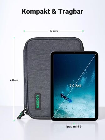 UGREEN Electronic Travel Cable Bag Universal Travel Cable Organizer Electronics Accessories Case 2-Layer Large Electronic Accessories Bag for Cables, Chargers, Power Bank, Tablet (M)