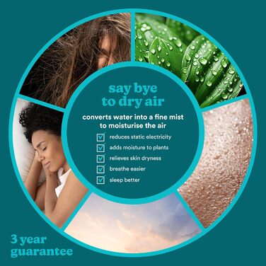 Ультразвуковий зволожувач повітря HoMedics TotalComfort Deluxe - для дому, офісу, дитячої кімнати (39,5 м², 70 год, дифузор для ефірних олій)