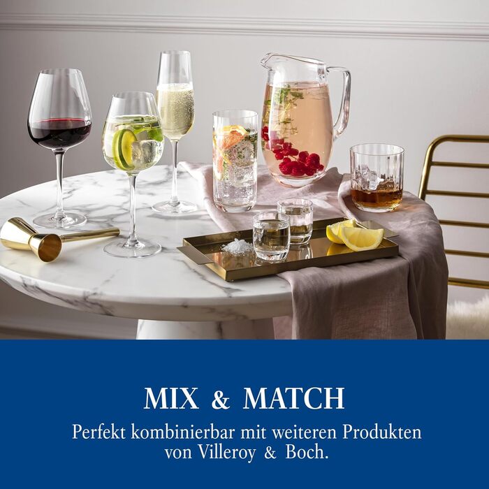 Villeroy & Boch Rose Garden: келих для шампанського, набір 4 шт., 120 мл, кришталеве скло, прозорий