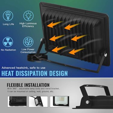 Bright LED Floodlight Outdoor, Warm White, Outdoor Floodlight, Super Bright 10000LM Floodlight, Outdoor Spotlight IP66 Waterproof, 3000K Outdoor Spotlight, Warm Searchlight for Garden, Garage, Yard (Warm White) (Warm White, 10W-NEW)