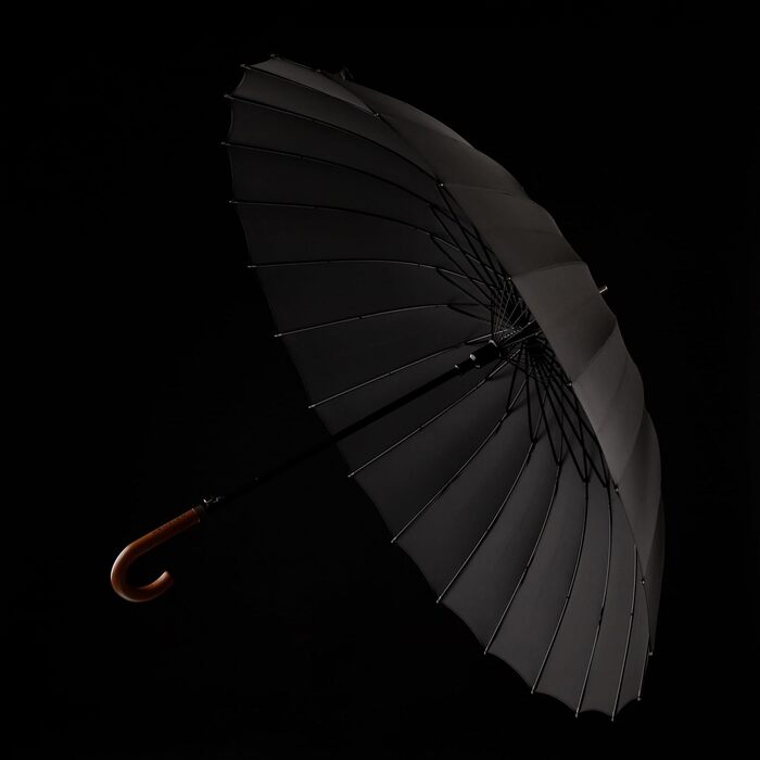 Сонцезахисний парасоль-тент WEISNER CAPITOL PRO – для 2 осіб, діаметр 120 см, 24-ти стійки, дерев'яний руків'я, тефлонове покриття, захист від вітру, з елегантним чохлом