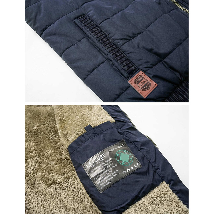 Чоловічий флісовий жилет Vcansion Outdoor з коміром-стійкою, утеплений повсякденний жилет темно-синього кольору, розмір L