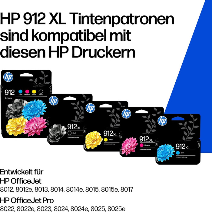 Оригінальний картридж HP 912XL підвищеної ємності (чорний/кольоровий), нова версія