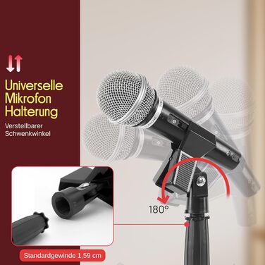 Мікрофонний стійка Pyle – універсальна, регульована (85-153 см)